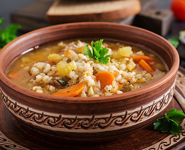 Pollo y Sopa de Cebada